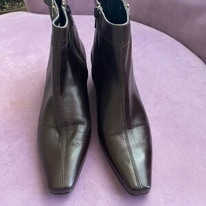 Etienne Aigner® Brown Leather Ankle Boots